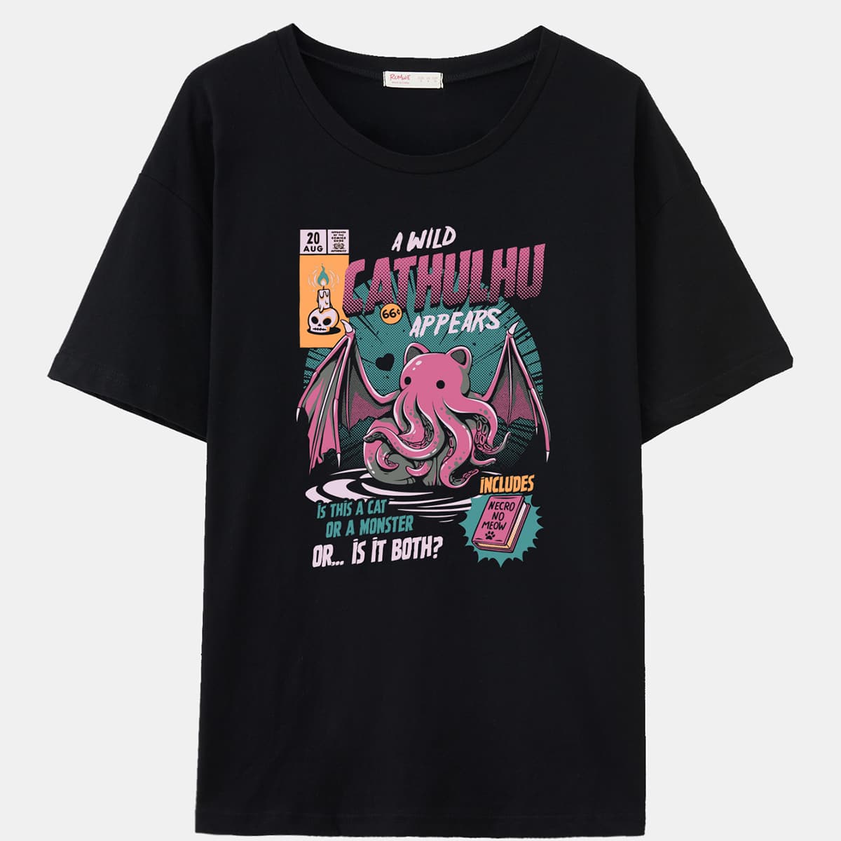 

Letter Octopus Graphic Tee, Black