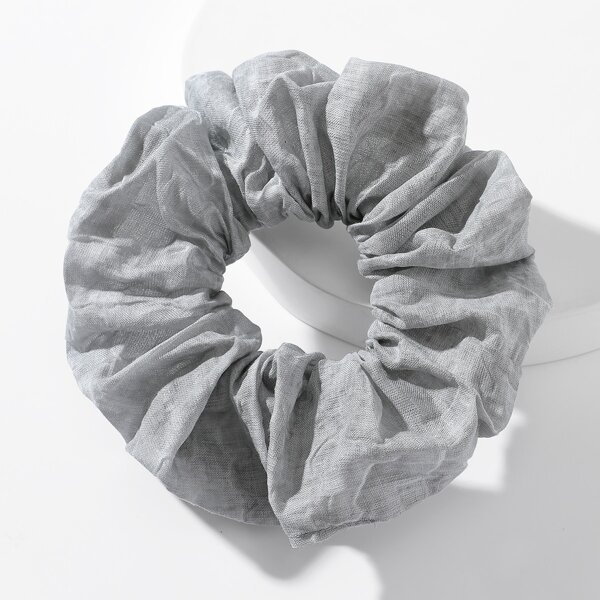 

Minimalist Solid Scrunchie, Grey