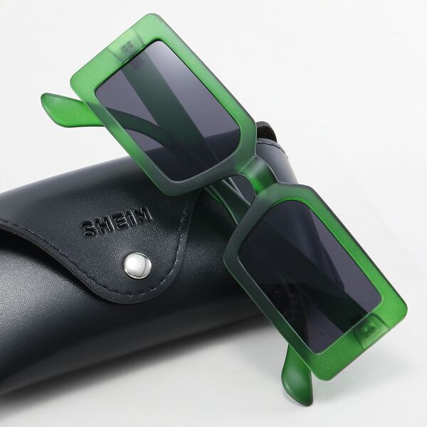

Men Square Frame Sunglasses, Black
