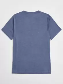 Manfinity VCAY T-shirt estiva da uomo con ricamo di albero di cocco