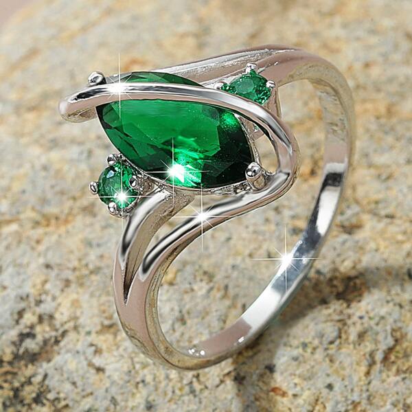 

Crystal Decor Ring, Green