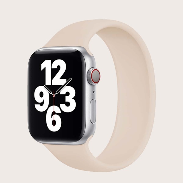 

High Elasticity Silicone Watchband For iWatch, Pink