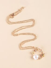 Flower Charm Necklace - Multicolor - View 8