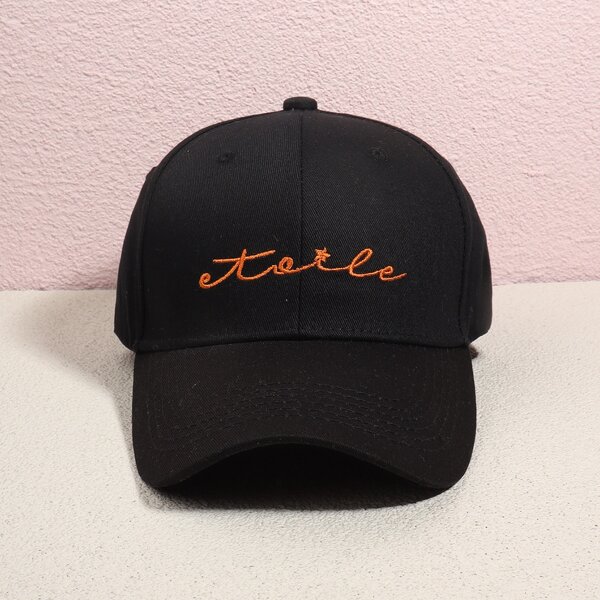 

Letter Graphic Baseball Cap, Black