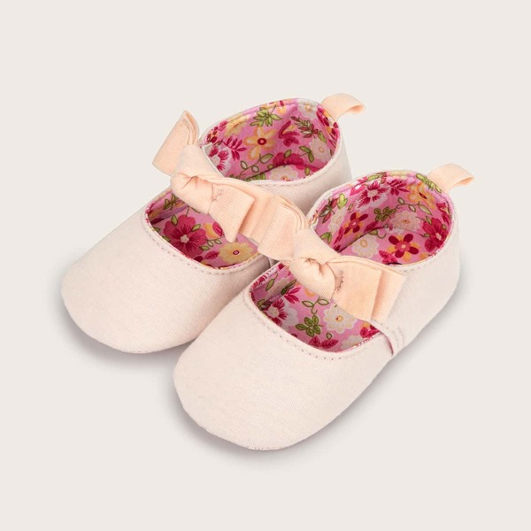 

Girls Bow Decor Flats, Pink