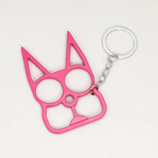 

Animal Charm Keychain, Hot pink