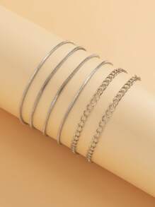 Simple Solid Waist Chain - Silver - View 2