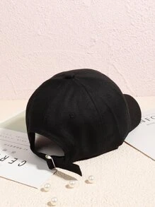 刺繡棒球帽 - 黑色 - 查看 3