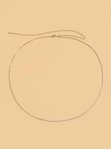 Simple Solid Waist Chain - Silver - View 3
