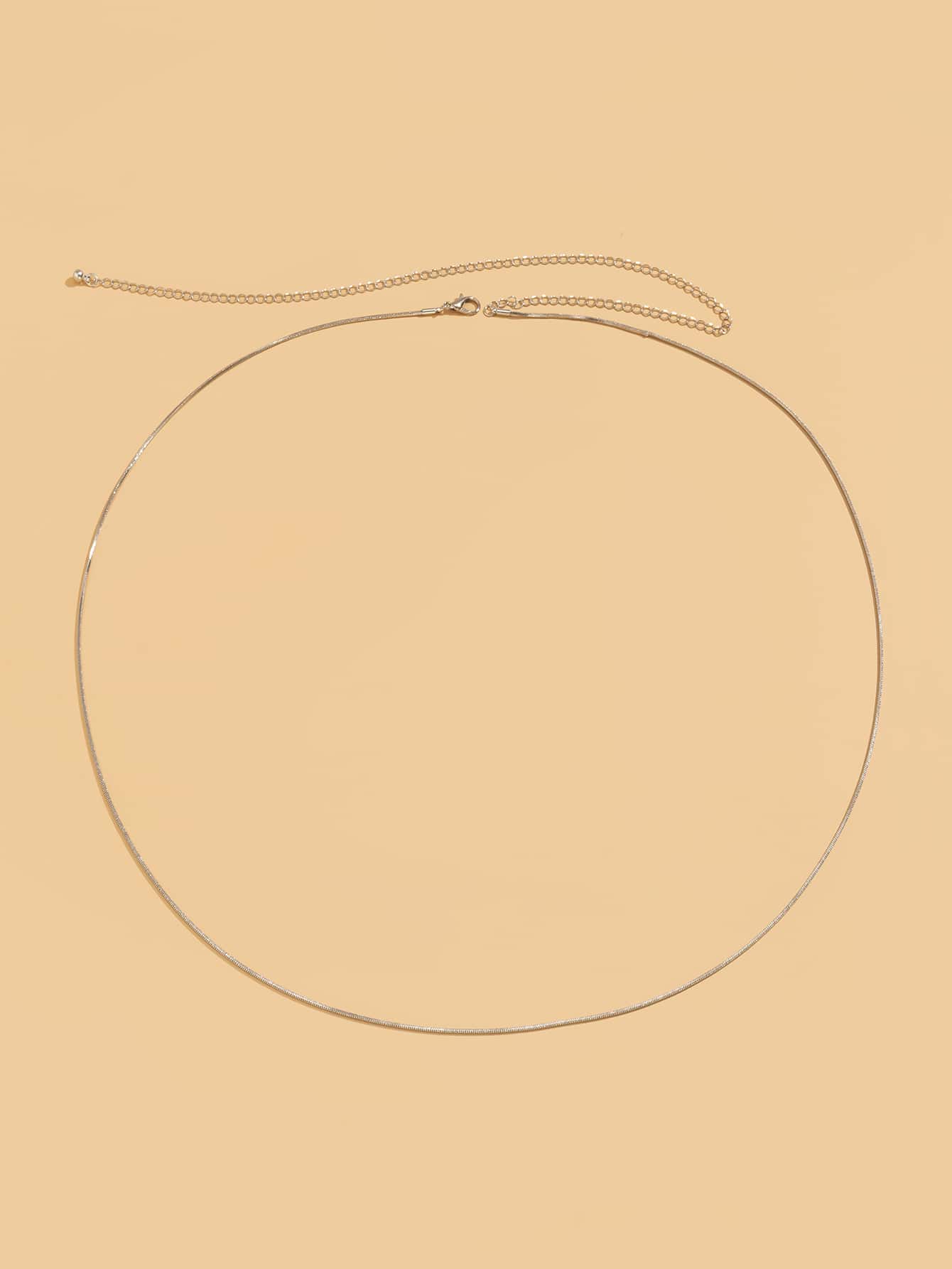 Simple Solid Waist Chain - Silver - View 3