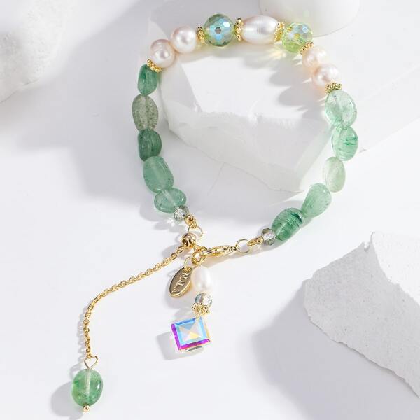 

Stone Decor Bracelet, Green