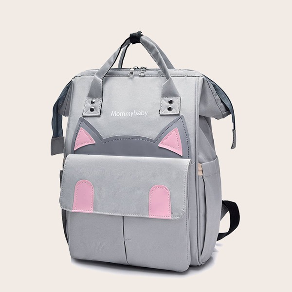 

Cartoon Design Functional Backpack, Grey