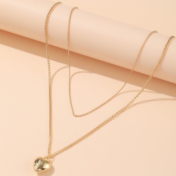 

Heart Charm Necklace, Gold