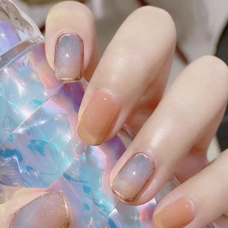

24pcs Ombre Fake Nail, Multicolor