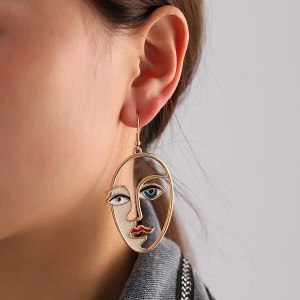 

Figure Drop Earrings, Multicolor