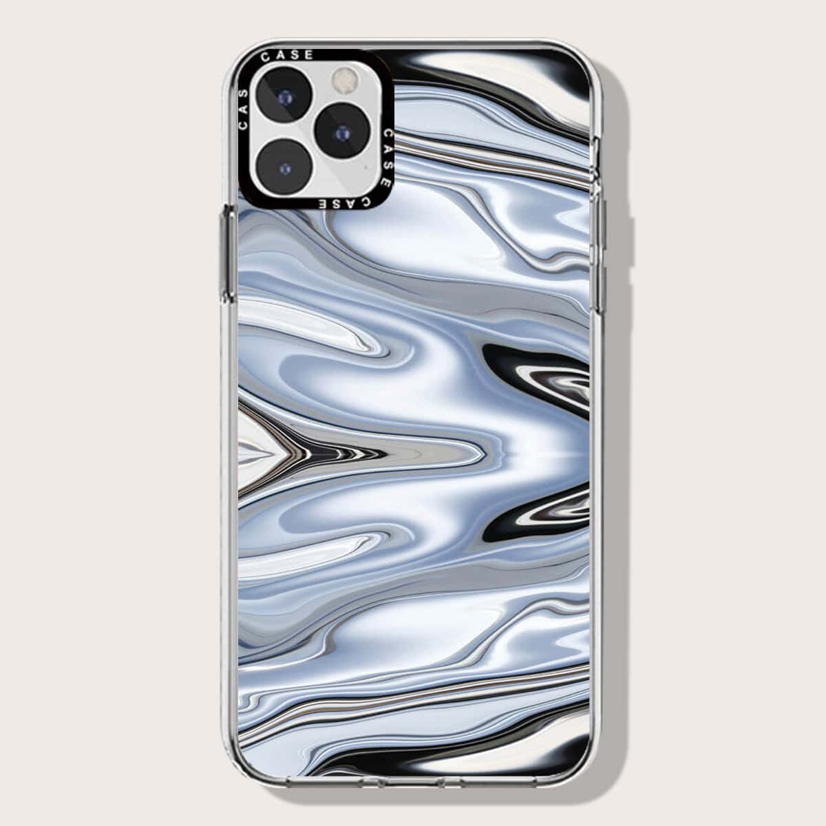 

1pc Graphic Phone Case, Blue