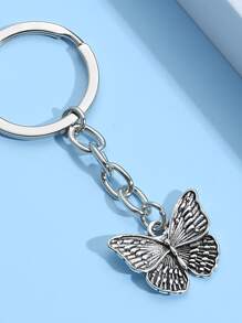 Chaveiro de Borboleta - Prata - Visão 2