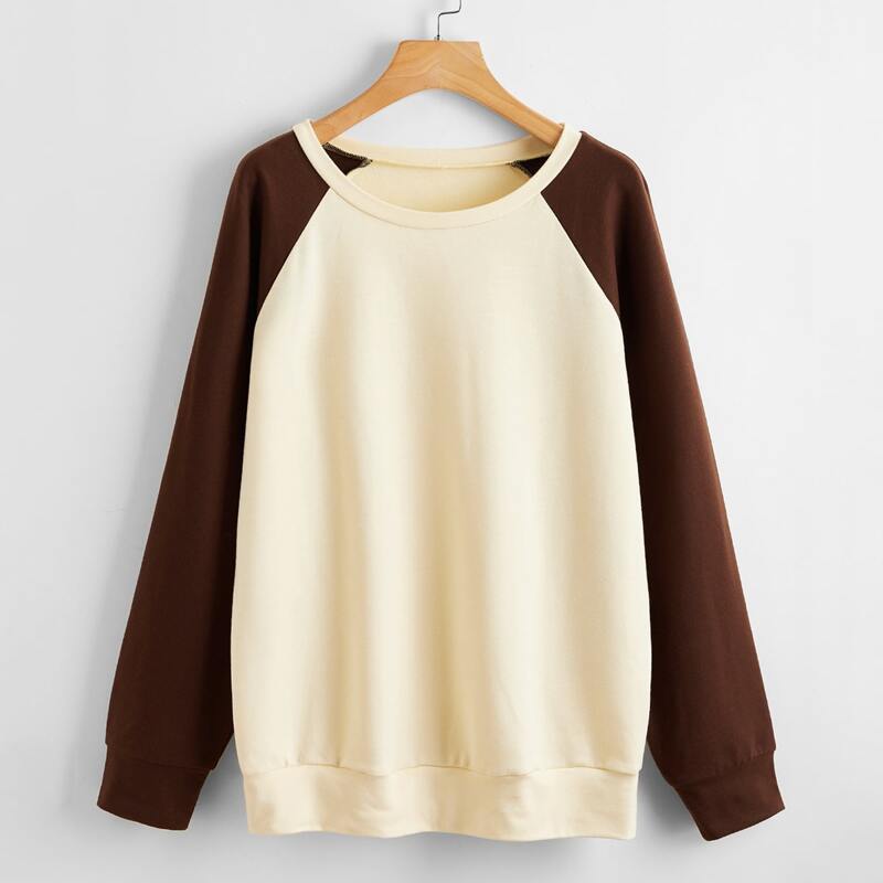 

Colorblock Raglan Sleeve Sweatshirt, Multicolor