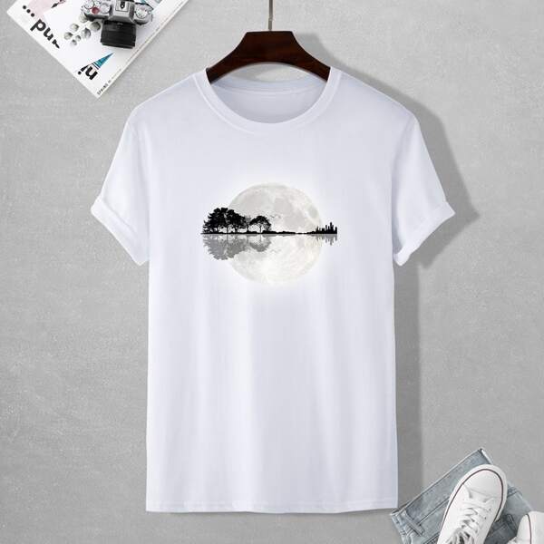 

Men Tree Graphic Tee, White