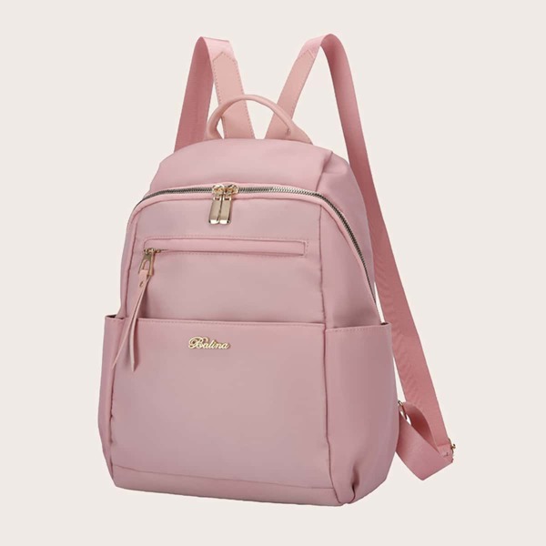 

Zip Front Backpack, Pink