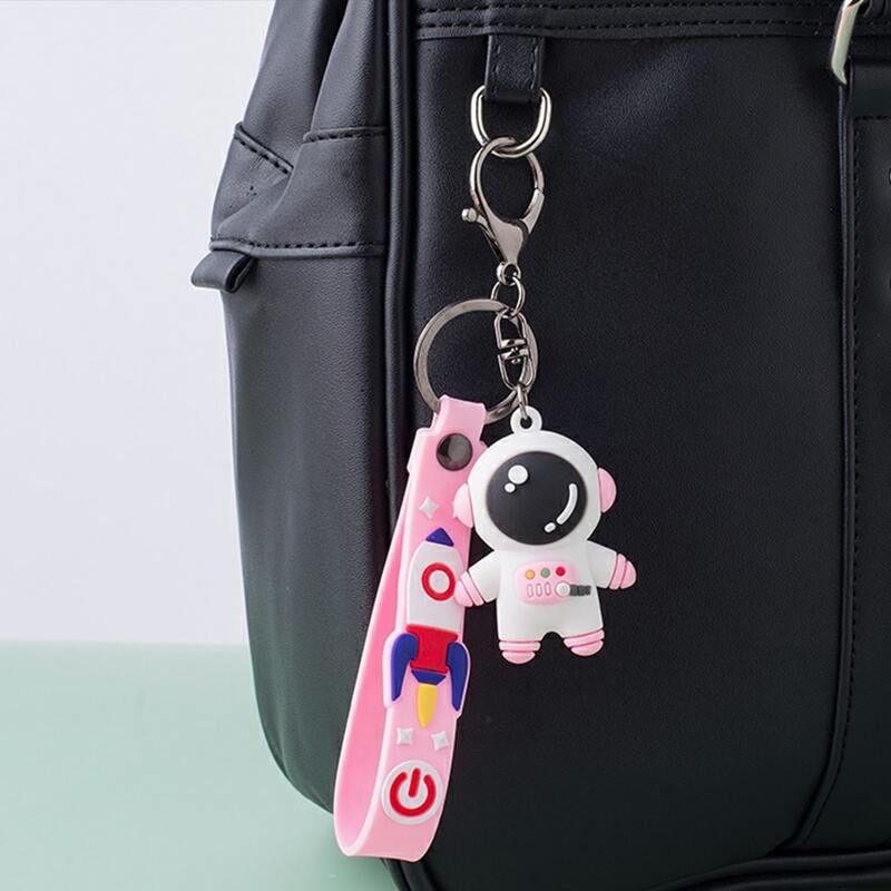 

Cartoon Astronaut Charm Keychain, Pink