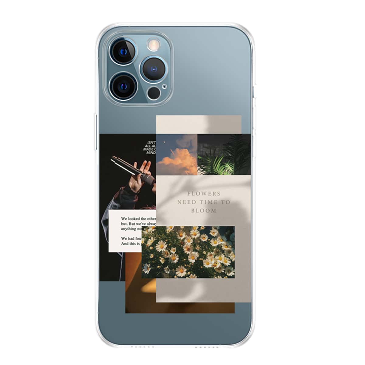 

Floral Print Phone Case, Clear