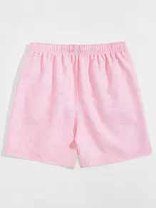 Manfinity KASUA Bañadores con cordón y estampado integral para hombres, hawaianos