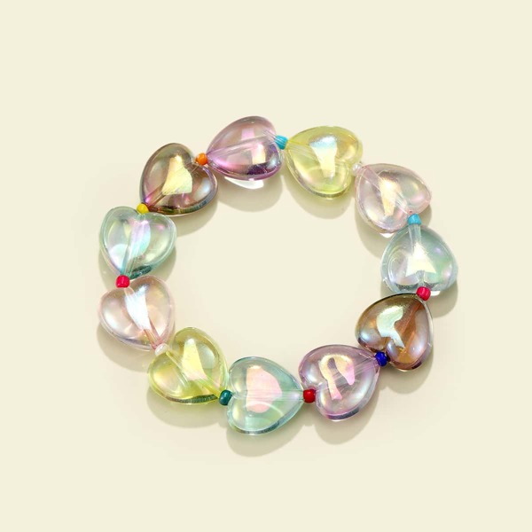 

Heart Beaded Bracelet, Clear