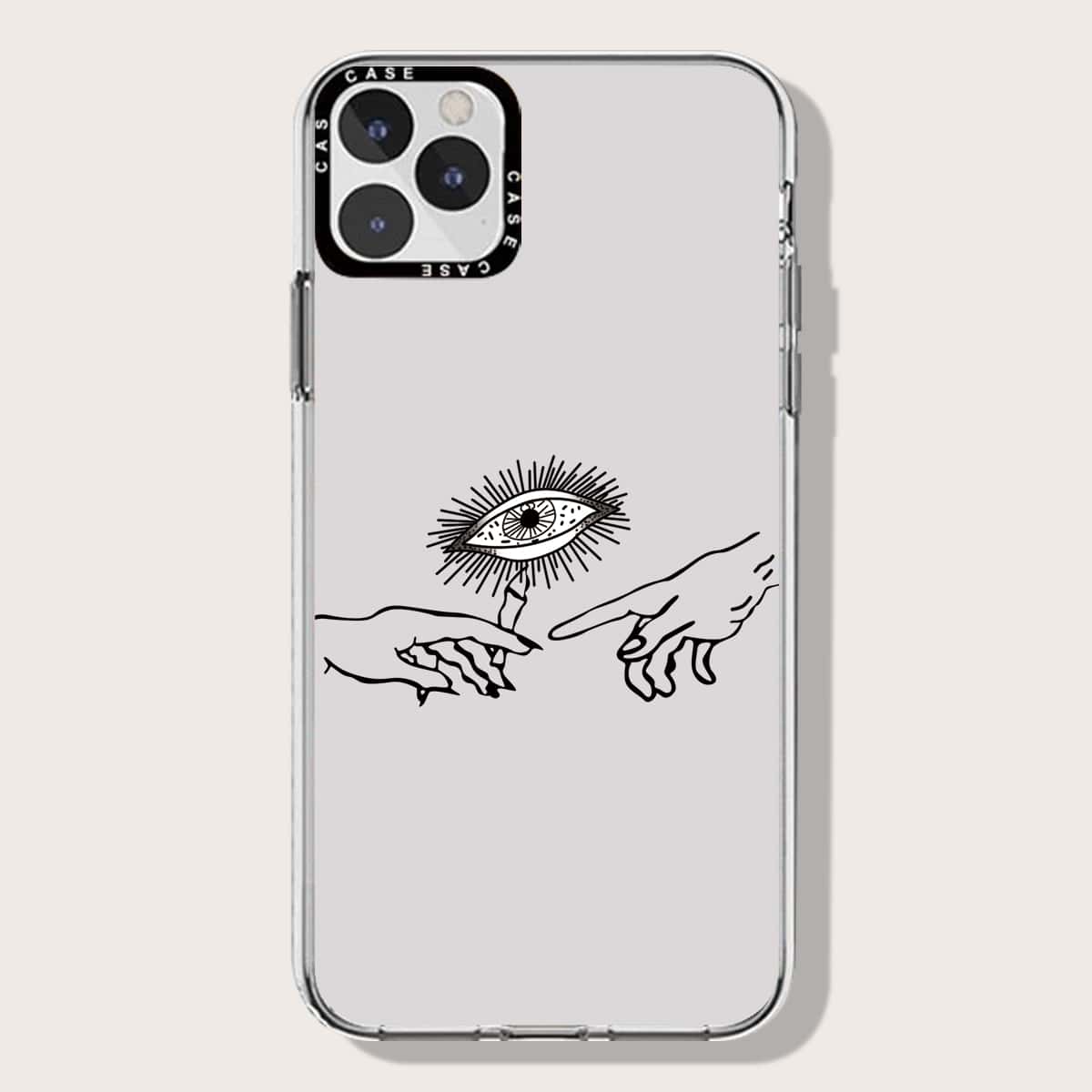 

Eye Print Phone Case, Clear