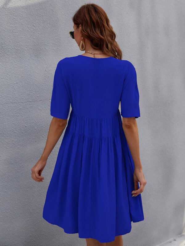 royal blue smock dress