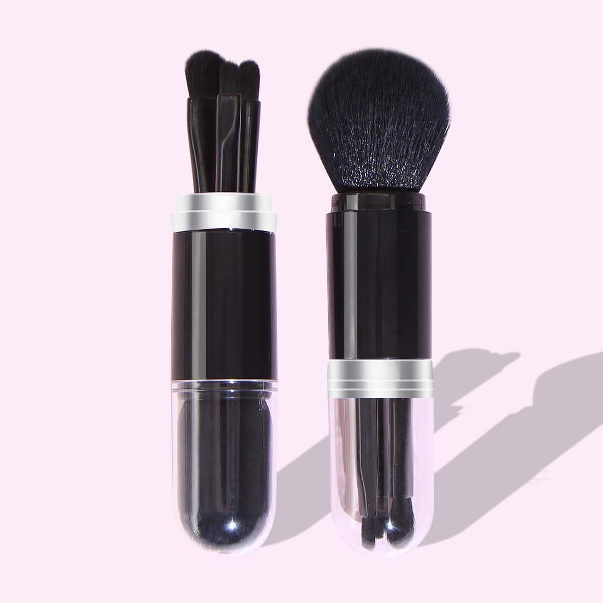 

4 In 1 Makeup Brush Set, Black
