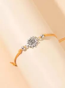 Flower Decor Bracelet - Multicolor - View 1