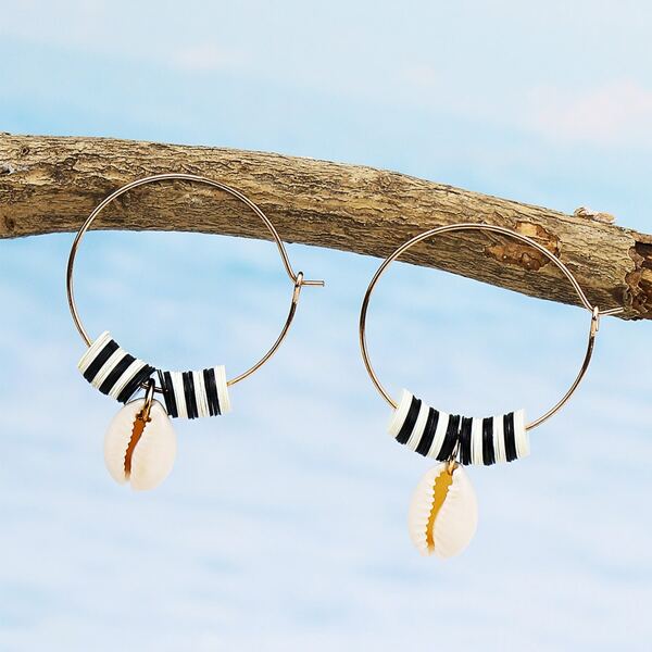

Shell Charm Earrings, Multicolor
