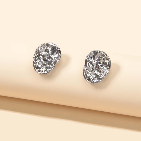 

1pair Minimalist Stud Earrings, Silver