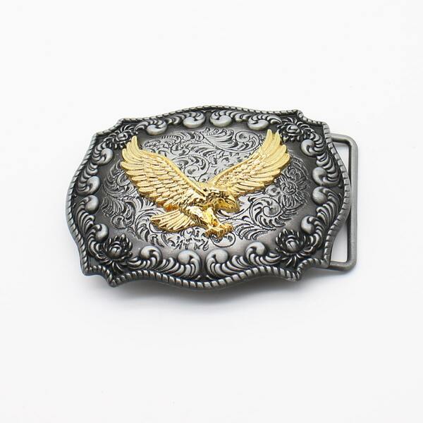 

Men Eagle Decor Belt Buckle, Gun black