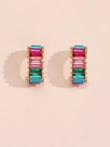 Hoa tai vòng pha lê nhiều màu - Nhiều màu - Xem 3