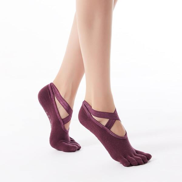 

Yoga Toe Socks, Burgundy