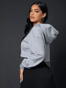 SHEIN SXY Ripped Figure Graphic Hoodie