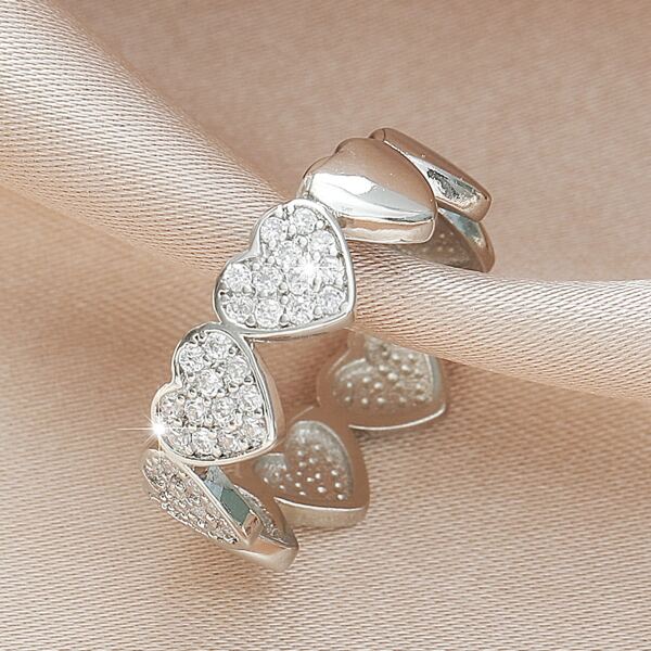 

Heart Design Ring, Silver