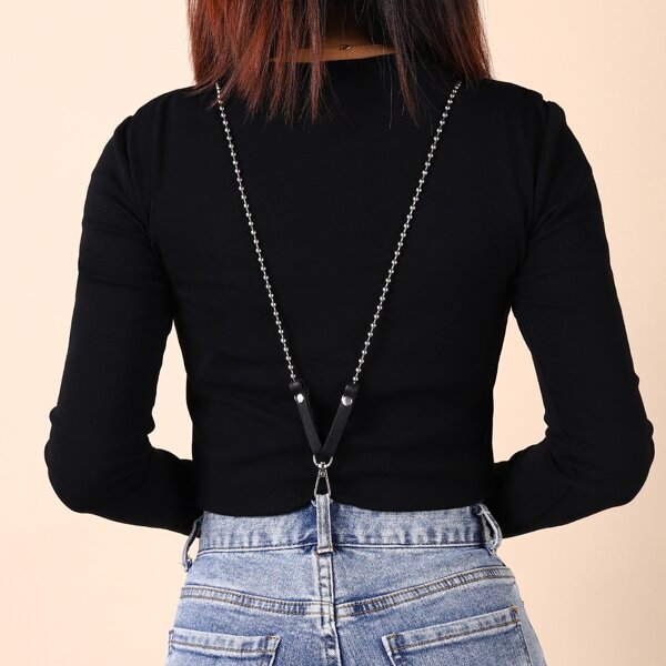 

1pc Minimalist Belt, Black