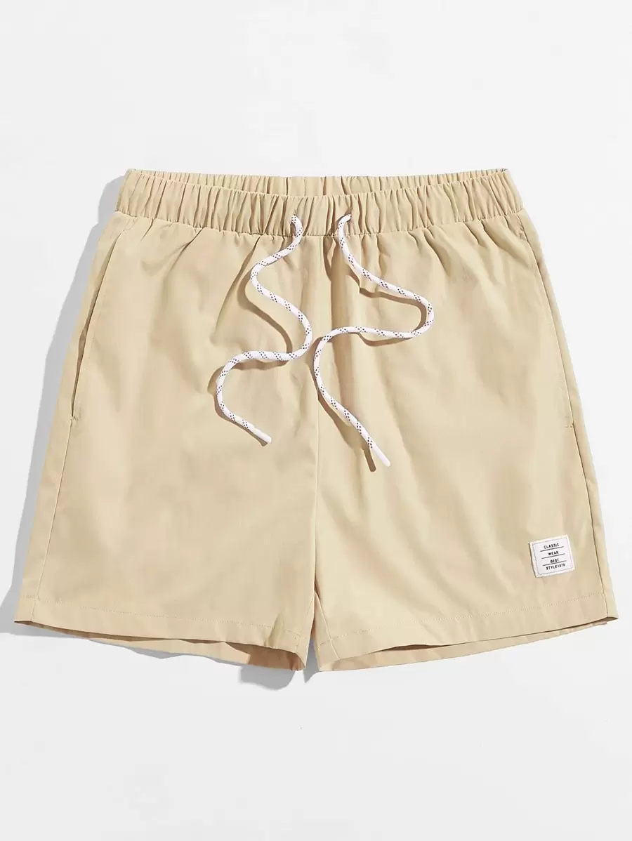 Manfinity VCAY Men Patch Detail Shorts - Khaki - View 1