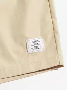 Manfinity VCAY Men Patch Detail Shorts - Khaki - View 3