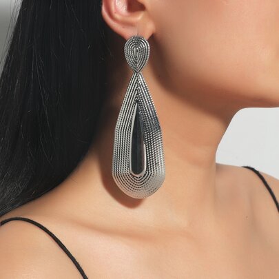 Textured Water Drop Earrings