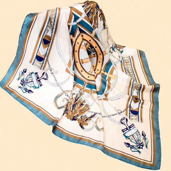 

Chain Graphic Print Scarf, Multicolor