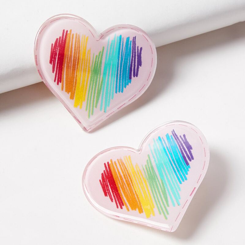 

LGBT Heart Design Hair Clip, Multicolor