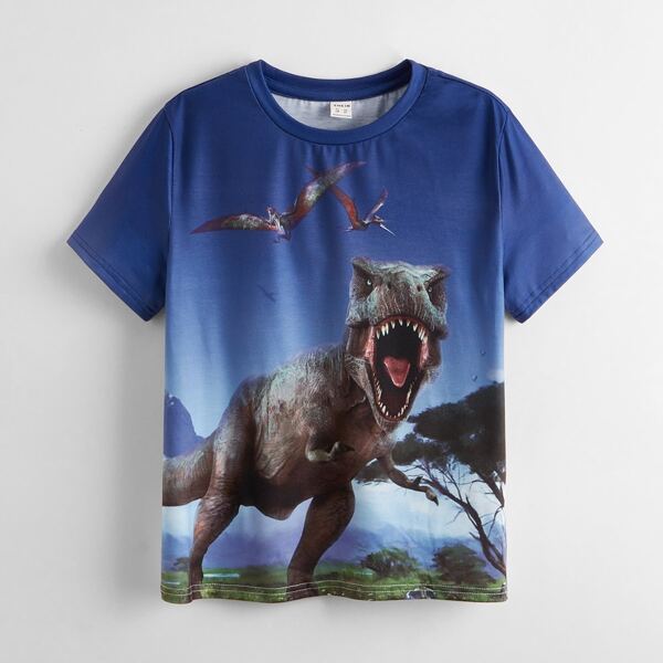 

Boys Dinosaur Print Tee, Multicolor