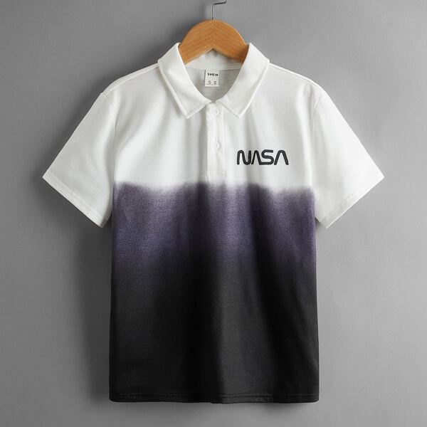 

Boys Letter Graphic Colorblock Polo Shirt, Multicolor