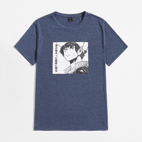 

Men Figure Graphic Tee, Navy blue