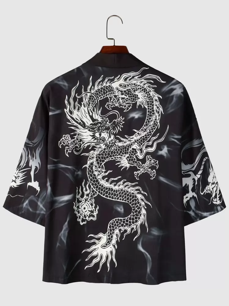 Manfinity חיה חופשה חולצה לגבר - שחור - ראה 1