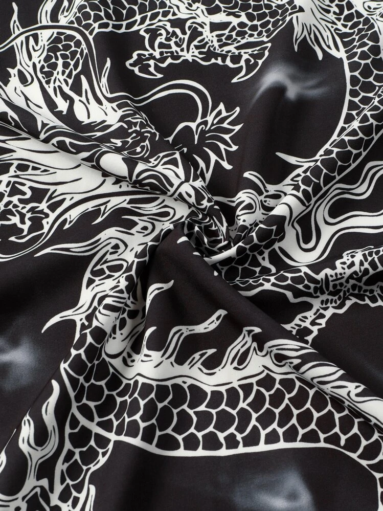 Manfinity חיה חופשה חולצה לגבר - שחור - ראה 6